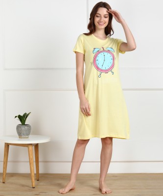 DreamBe Women Nightshirts(Yellow)