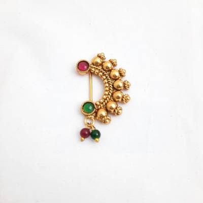 Yash Jewels Emporium Gold-plated Plated Brass Nathiya