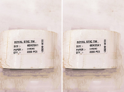 ROYAL STIC 60×25×1 Self Adhesive Paper Label(White)