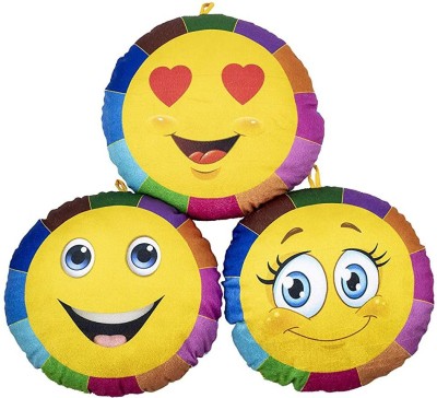 Modinity fashion Polyester Fibre Smiley Baby Pillow Pack of 3(Yellow)