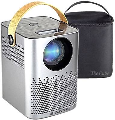 Egate C9 Cube HD ±45° Digital Keystone (3300 lm / 1 Speaker / Remote Controller) Portable 720p HD Projector  (Silver)