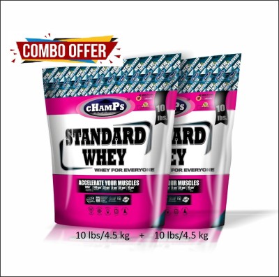 CHAMPS NUTRITION STANDARD WHEY Whey Protein(9 kg, STRAWBERRY, CAPPUCCINO, ROCKY ROAD, COFFEE, COOKIES & CREAM)