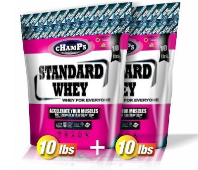 CHAMPS NUTRITION STANDARD WHEY 10LB COMBO PACK Whey Protein(9 kg, CHOCOLATE)