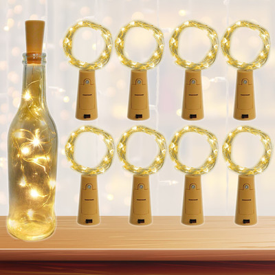 FStyler 20 LEDs 1.98 m Gold Steady String Rice Lights(Pack of 8)