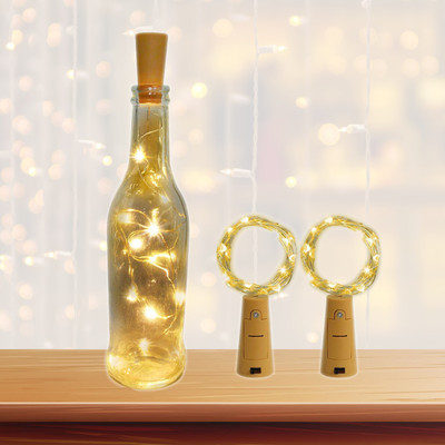 FStyler 20 LEDs 1.98 m Gold Steady String Rice Lights(Pack of 2)