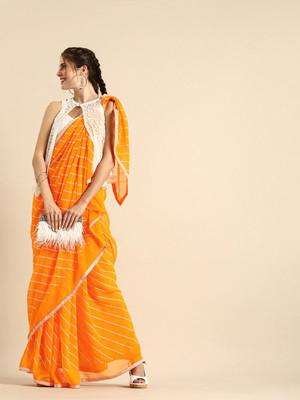 Sangria Embellished Bollywood Georgette Saree(Mustard)