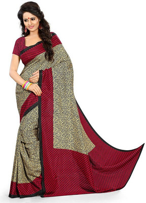 AJS Printed Bollywood Art Silk Saree(Multicolor)