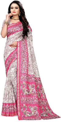 AJS Printed Bollywood Art Silk Saree(Multicolor)