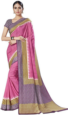 AJS Printed Bollywood Art Silk Saree(Multicolor)