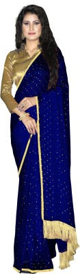 Pramila Fashion Self Design Daily Wear Chiffon Saree(Dark Blue)