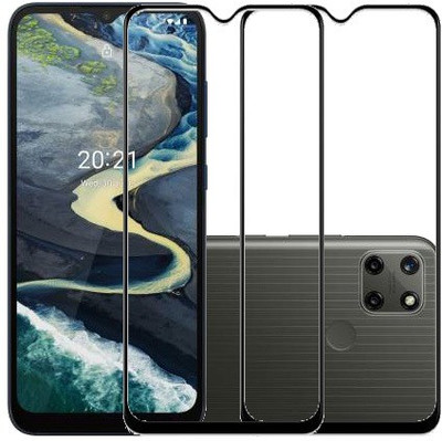AARERED Edge To Edge Tempered Glass for Realme C25Y, realme C25Y(Pack of 2)