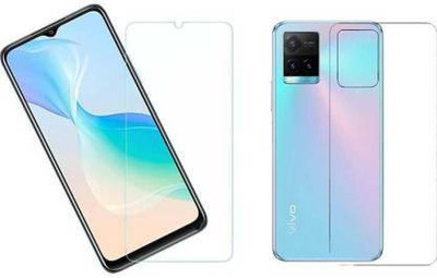 SOLIVAGANT Front and Back Tempered Glass for Vivo Y33s(Pack of 2)
