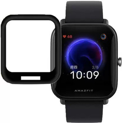 CallSmith Screen Guard for Amazfit Bip U, Amazfit Bip U Pro, Full Cover 3D Curved Plating Soft PMMA PET Film Screen Protector(Pack of 1)