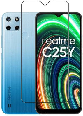 HOBBYTRONICS Tempered Glass Guard for Realme C25Y, realme C25Y(Pack of 1)