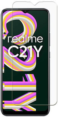 SOMTONE Tempered Glass Guard for Realme C21Y Front(Pack of 1)