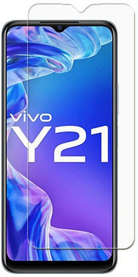 MUTAALI Tempered Glass Guard for Vivo Y21 Front(Pack of 1)