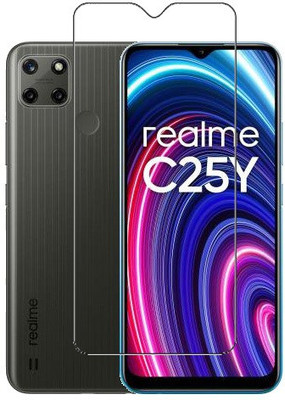 HOBBYTRONICS Tempered Glass Guard for Realme C25Y, realme C25Y(Pack of 1)