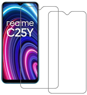 ECMERED Tempered Glass Guard for realme C25Y, Realme C25Y(Pack of 2)