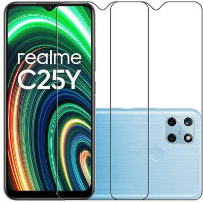 AARERED Tempered Glass Guard for Realme C25Y, realme C25Y(Pack of 2)