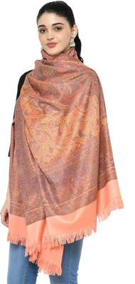 BE SWADESHI Polyester Wool Blend Self Design Women Shawl(Multicolor)