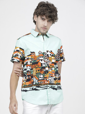 HIGHLANDER Men Solid Casual Multicolor Shirt
