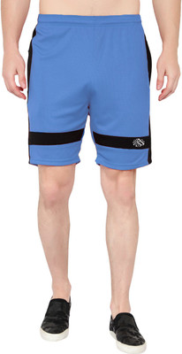 Dia A Dia Color Block Men Blue Sports Shorts