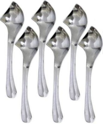 KITCHENCAFE Set of 6 classic spoons Stainless Steel Ice-cream Spoon Set (Pack of 6) Stainless Steel Dessert Spoon Set(Pack of 6)