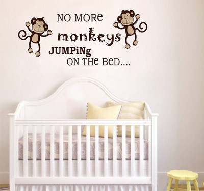 Wallzone 90 cm MONKEYS Removable Sticker(Pack of 1)