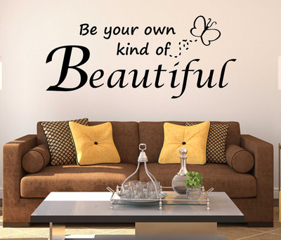 Wallzone 100 cm Beautiful Quotes Removable Sticker(Pack of 1)