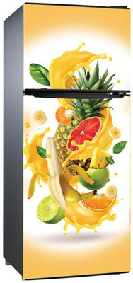 MODERN CREATIONS 160 cm Mix Fruits Splash Self Adhesive Sticker(Pack of 1)