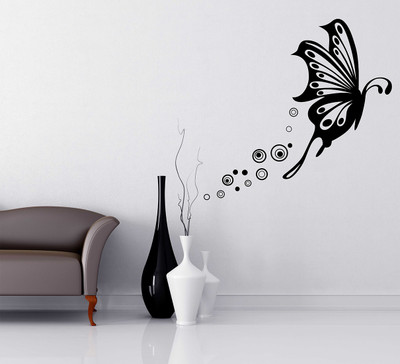 Wallzone 80 cm Butterflies Removable Sticker(Pack of 1)