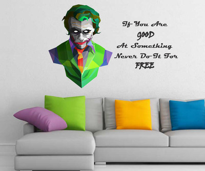 TRIDENT 100 cm Joker With Quotes Removable Sticker(Pack of 1)