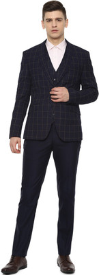 VAN HEUSEN Single Breasted Checkered Men Suit