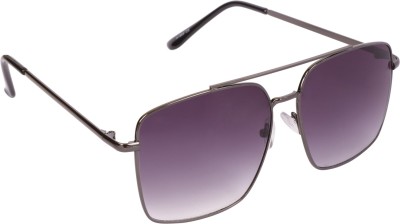 Sunnies Retro Square Sunglasses(For Men & Women, Grey)