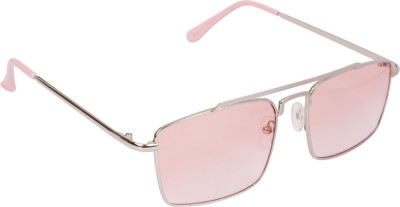 Sunnies Rectangular Sunglasses(For Men & Women, Pink)