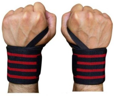 EmmEmm 2 Pcs Adjustable Wrist Support With Thumb Band/Loop Wrist Support(Black)