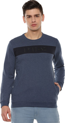 LOUIS PHILIPPE Full Sleeve Color Block Men Sweatshirt