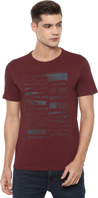 LOUIS PHILIPPE Graphic Print Men Round Neck Maroon T-Shirt