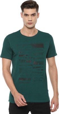 LOUIS PHILIPPE Graphic Print Men Round Neck Green T-Shirt