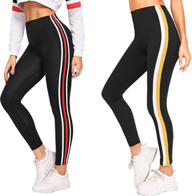 DTR FASHION Striped, Color Block Women Multicolor Tights