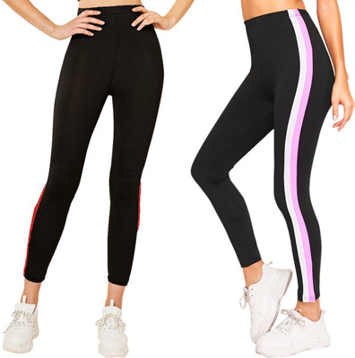 DTR FASHION Striped, Color Block Women Multicolor Tights