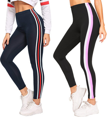 DTR FASHION Striped Women Multicolor Tights