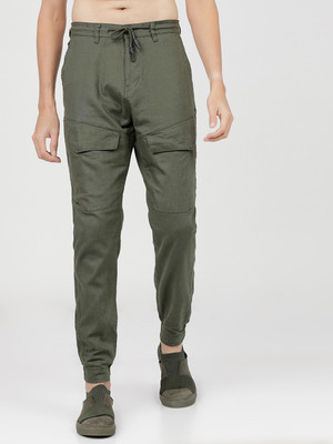 HIGHLANDER Slim Fit Men Light Green Trousers