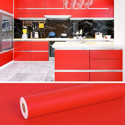 HOME13 Decorative Red Wallpaper(30 cm x 152 cm)