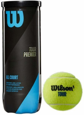 WILSON Tour Premier Lawn Synthetic Tennis Balls, 2-CAN (Yellow) Tennis Ball(Standard, Pack of 6)