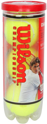 WILSON Championship Synthetic Tennis Balls, 1-CAN (Yellow) Tennis Ball(Standard, Pack of 3)