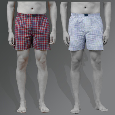 LA' ROSY Checkered Men Boxer
