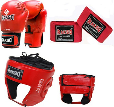 Rakso Specily compteion gloves specily for player knock out boxing gloves with combo Boxing Gloves(Red)