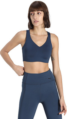 PUMA High Impact To The Max Women Sports Lightly Padded Bra(Blue)