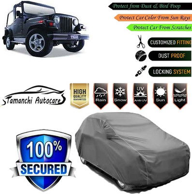 Tamanchi Autocare Car Cover For Mahindra Thar(Grey)